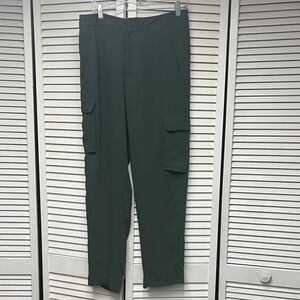 Magaschoni Dark Green Straight-Leg Cargo Pants